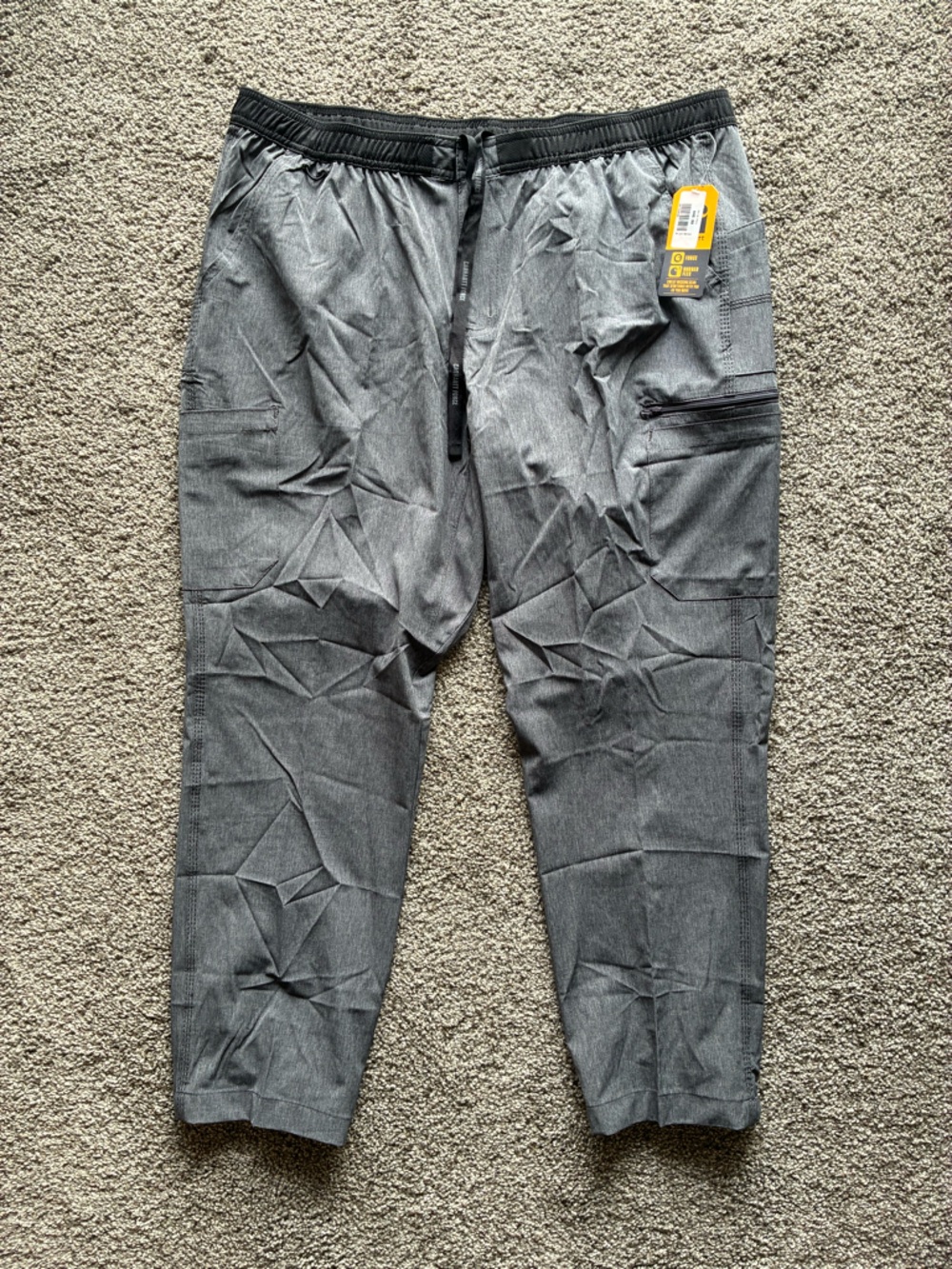 Carhartt Force Cross Flex Men's Gray Cargo Jogger Scrubs with Zipper Pocket